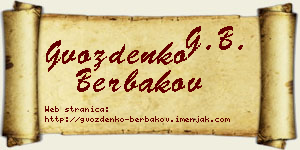 Gvozdenko Berbakov vizit kartica